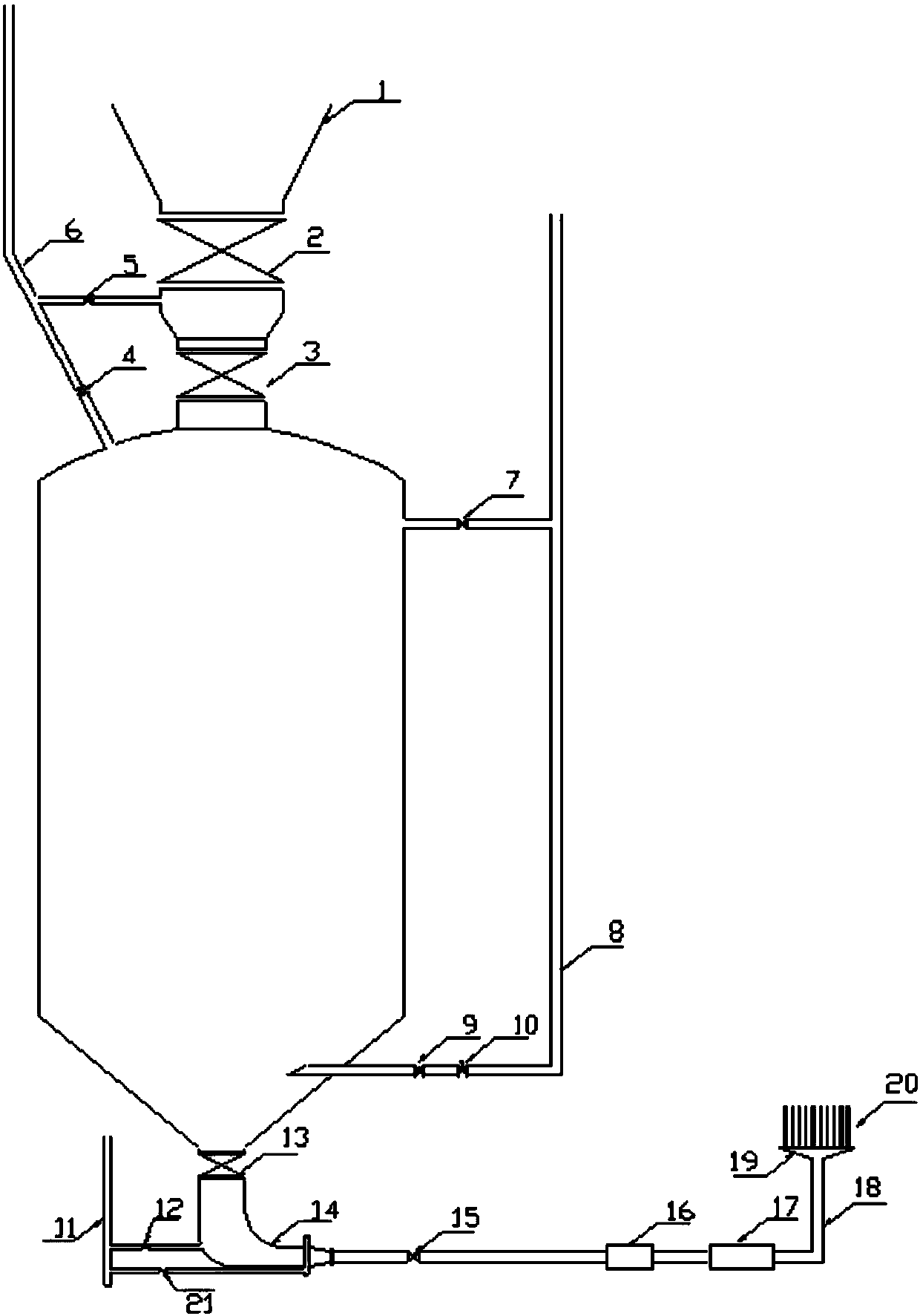 Device for coal powder injection of blast furnace