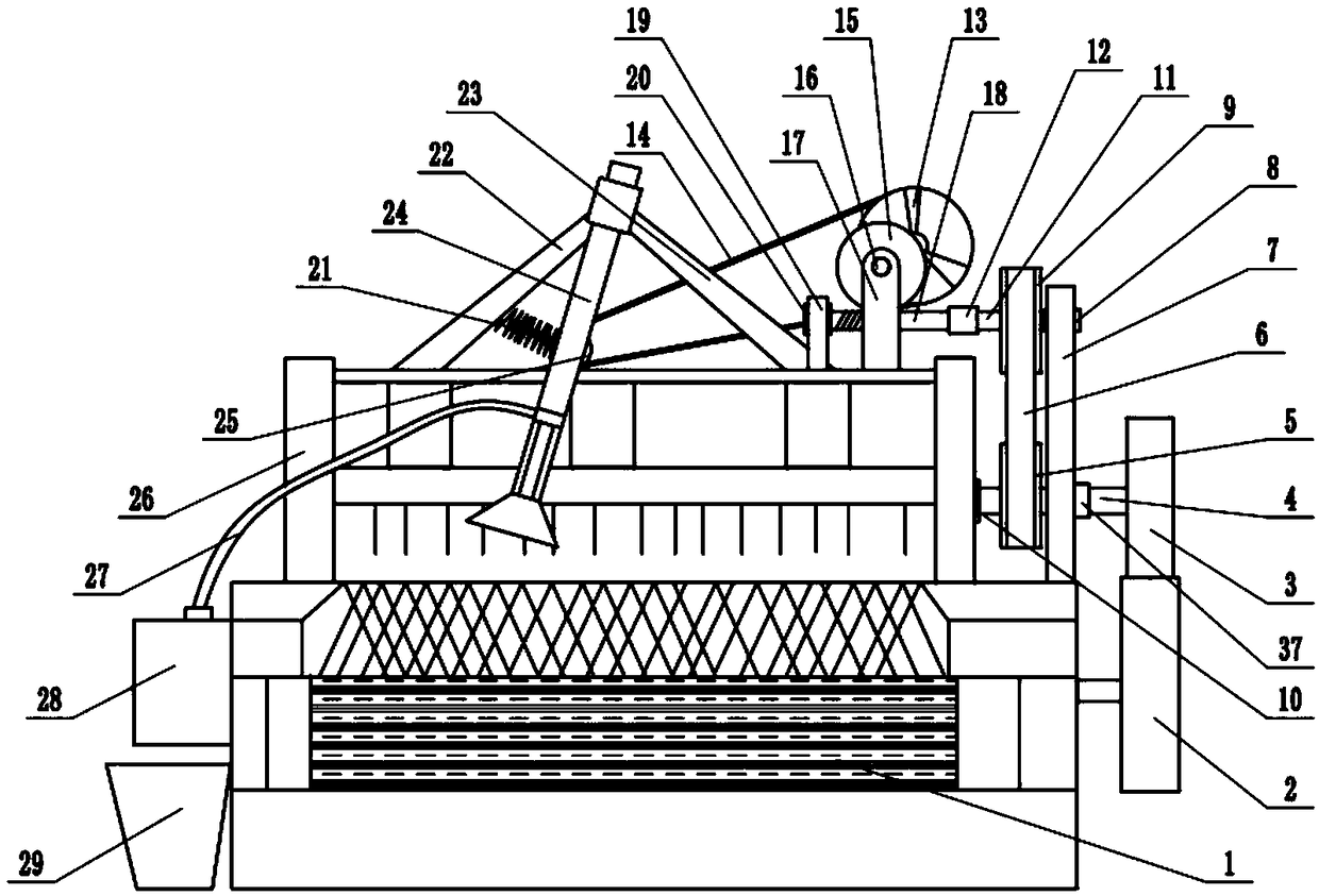 Broken fluff collecting device for textile machine