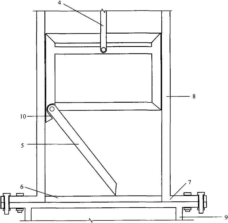 Compulsory pouring device and construction method of bored pile underwater concrete