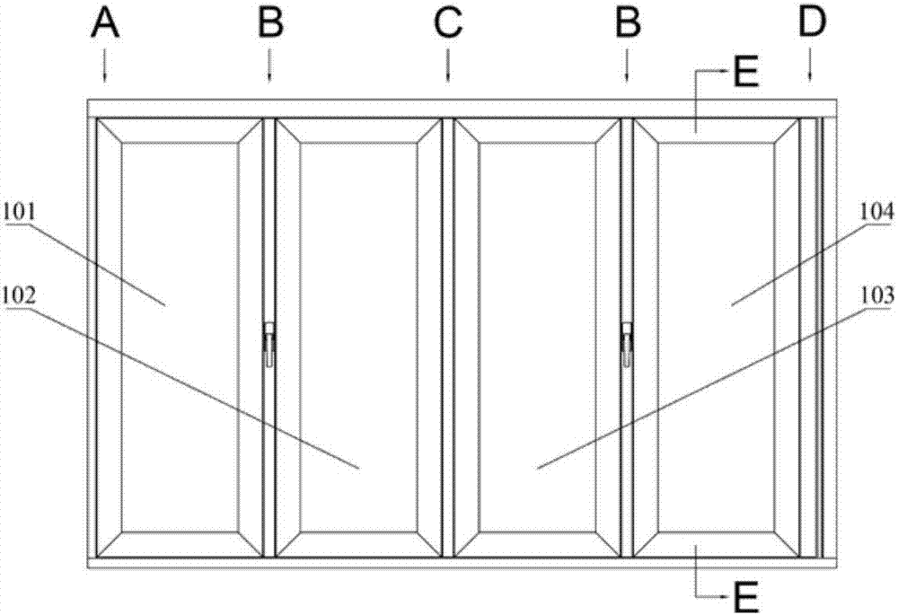 Aluminum alloy folding sliding door window