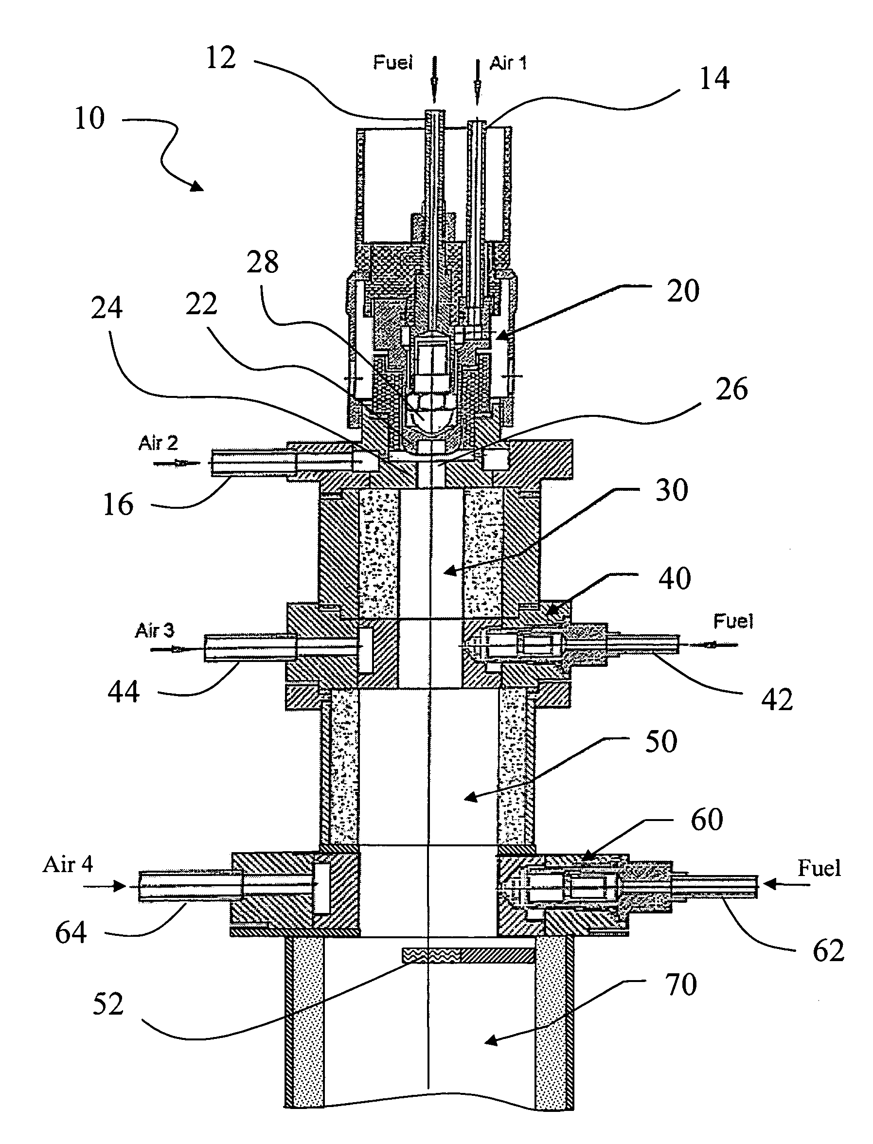 Wide dynamic range multistage plasmatron reformer system