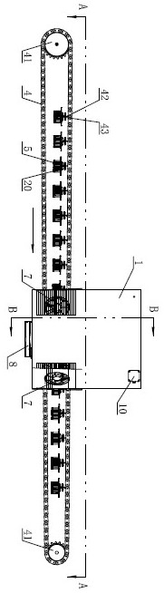 Swab flocking device and swab fluff blowing and flocking process