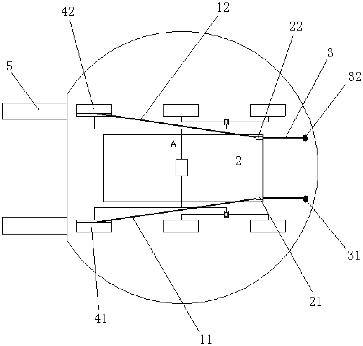 A rope-assisted driving away device suitable for a probe car