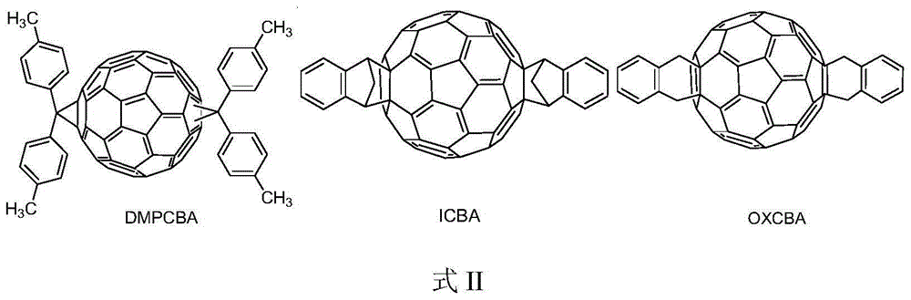 Acceptor material with benzhydryl derivative and PC60BM bis-adduct