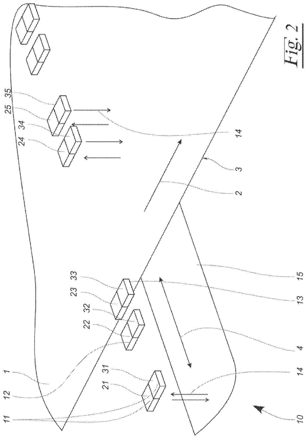 Sensor for detecting at least one edge of a running product web