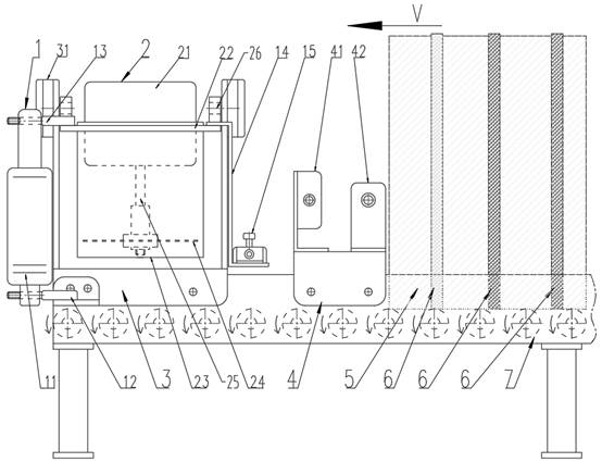 Cutting device for CXJ-003 type opening machine tobacco leaf box binding tape and cutting method thereof