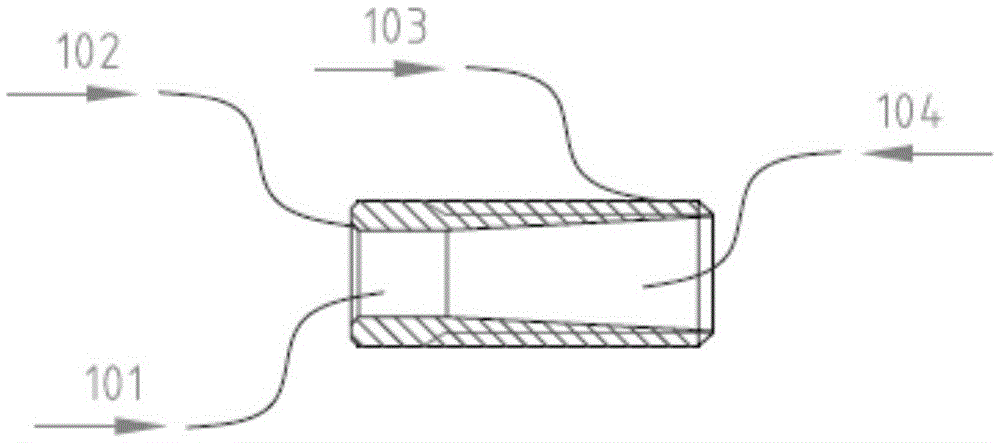 Towed line array head-rope mini-type connecting structure