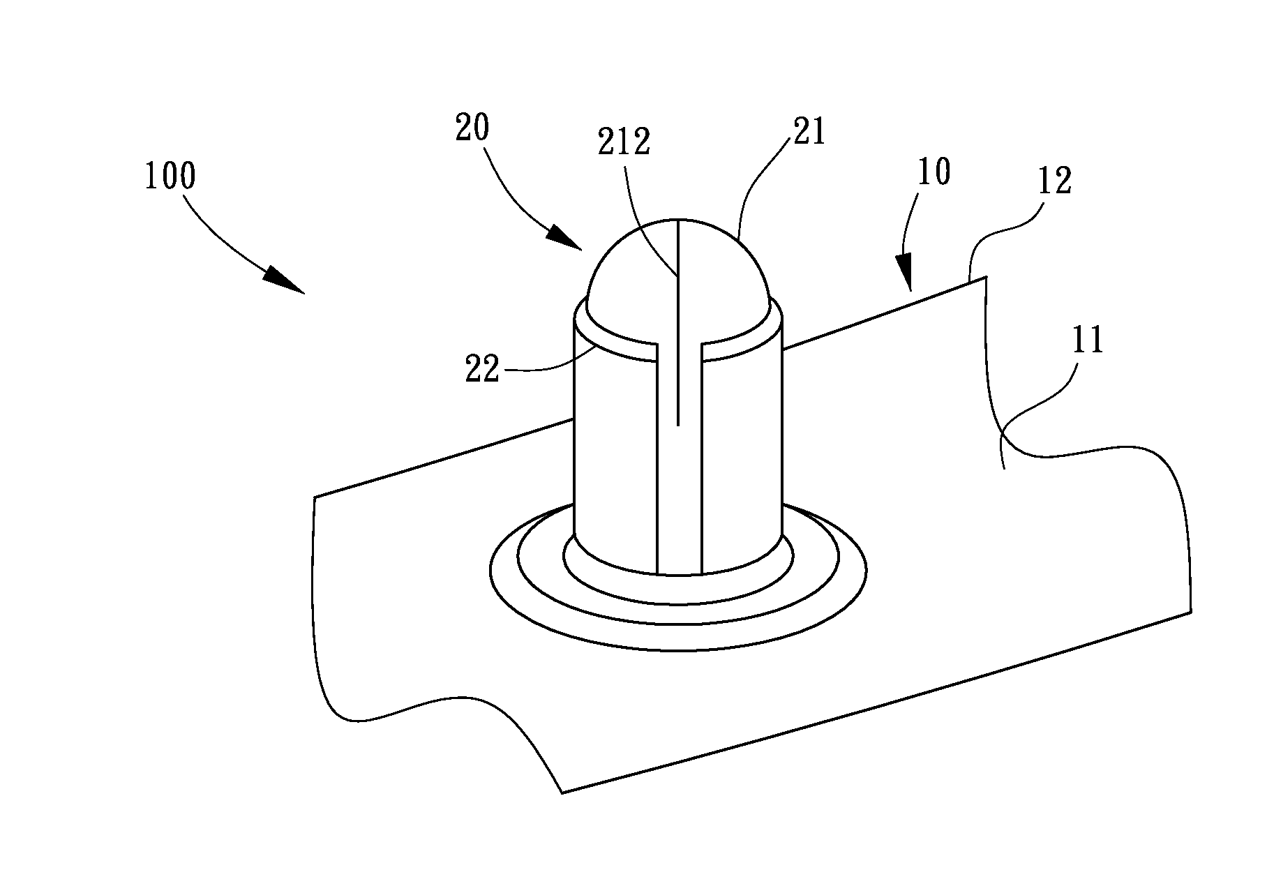 Plastic formed inflation mouth structure