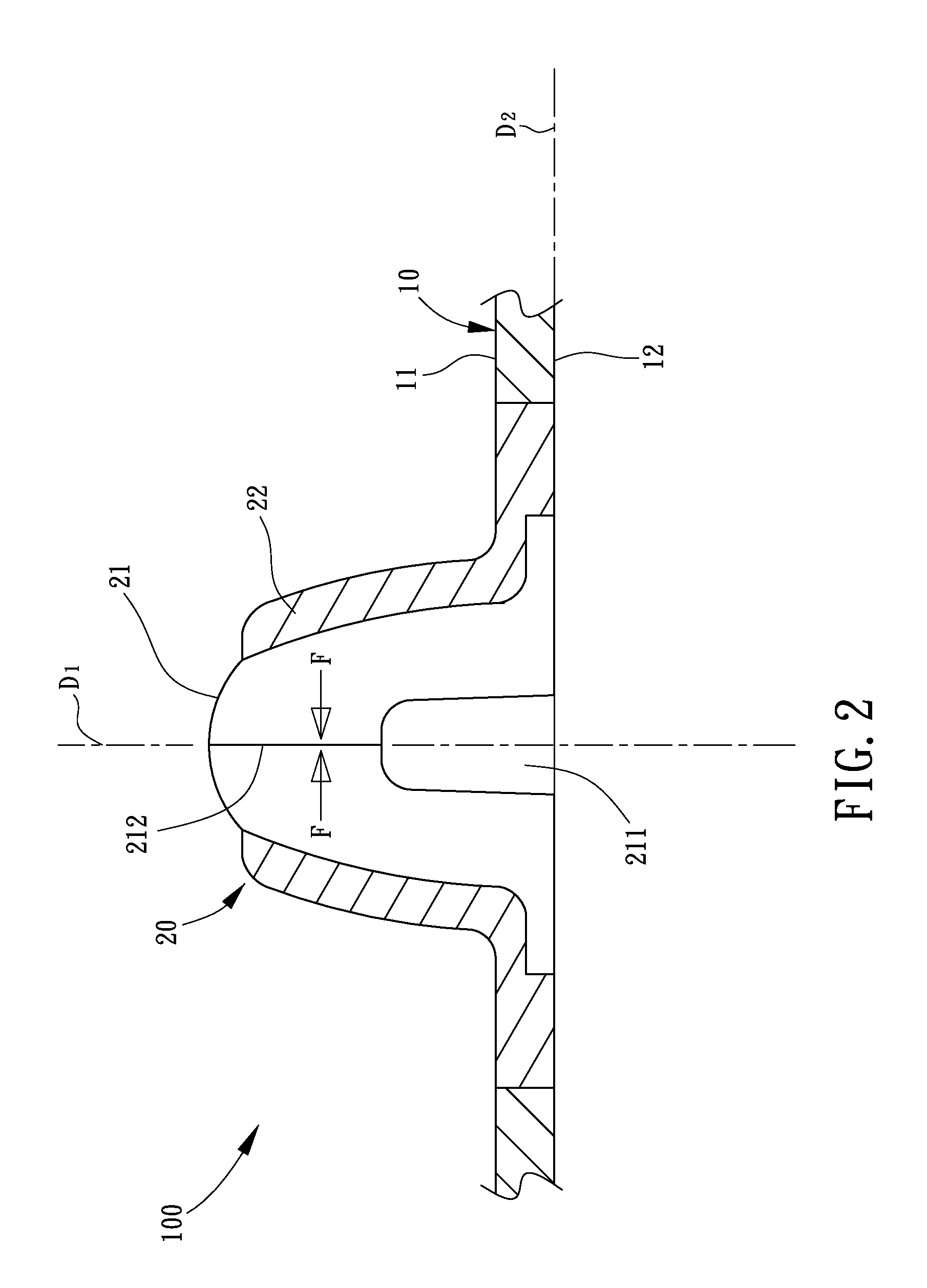 Plastic formed inflation mouth structure