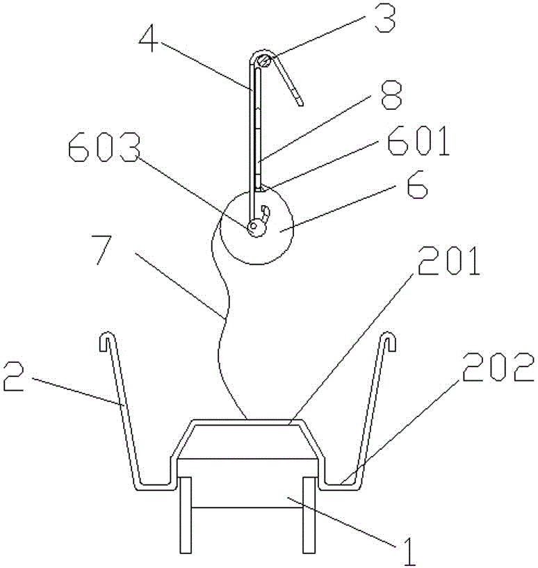 Plant stem suspending device and working method thereof