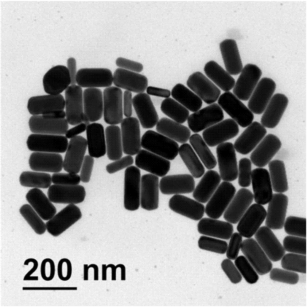 Gold nano-rod and up-conversion nano-crystal composite nano-material as well as preparation method thereof