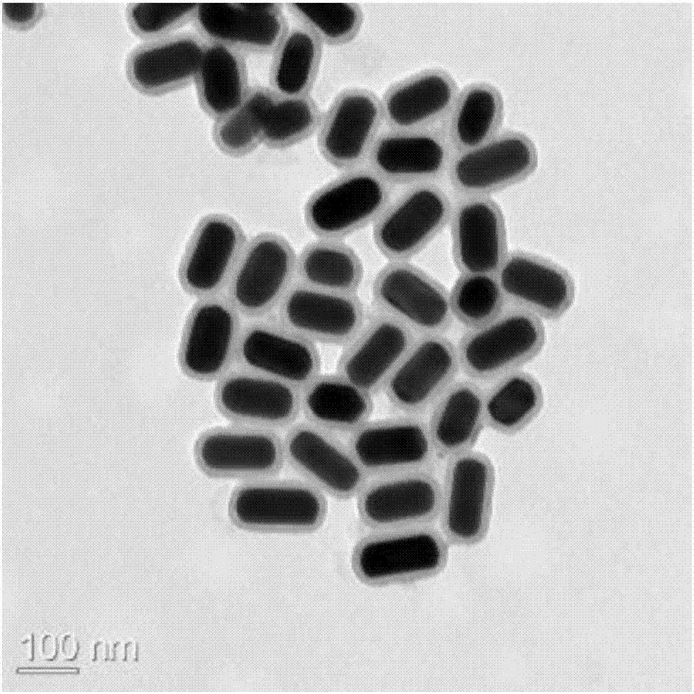 Gold nano-rod and up-conversion nano-crystal composite nano-material as well as preparation method thereof