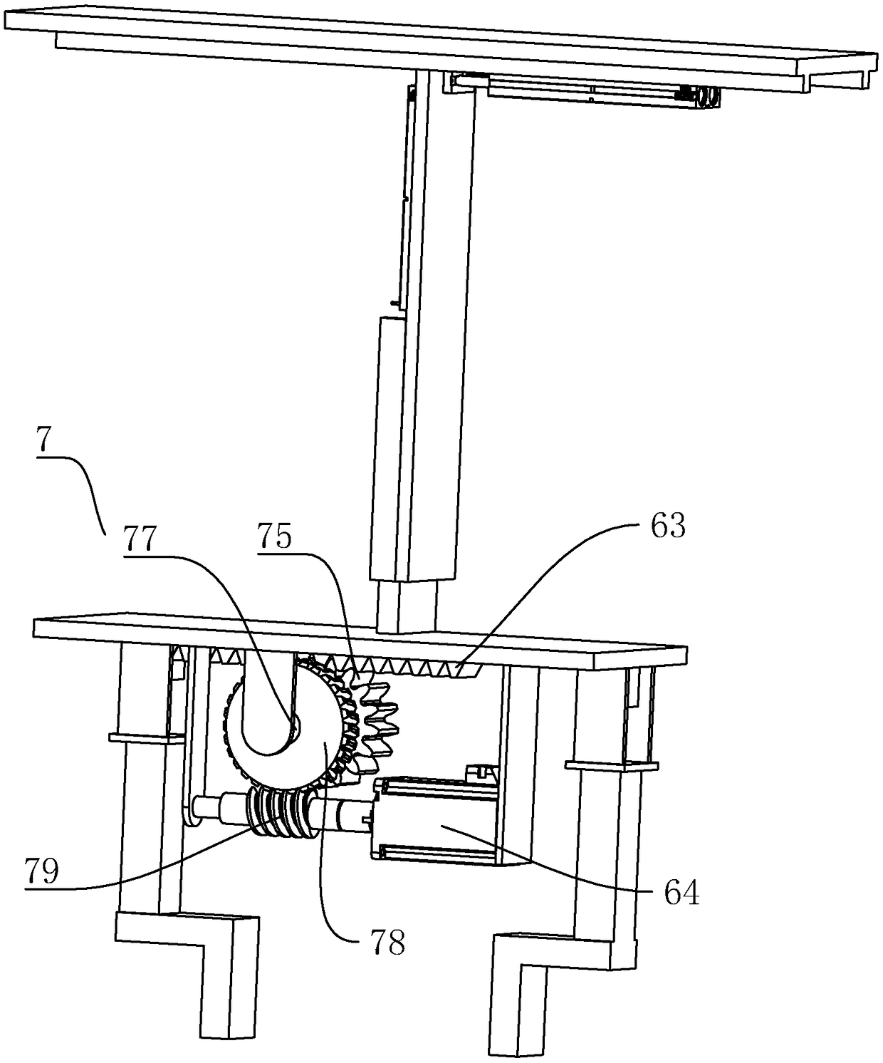 Mechanical grabbing hand for scaffold