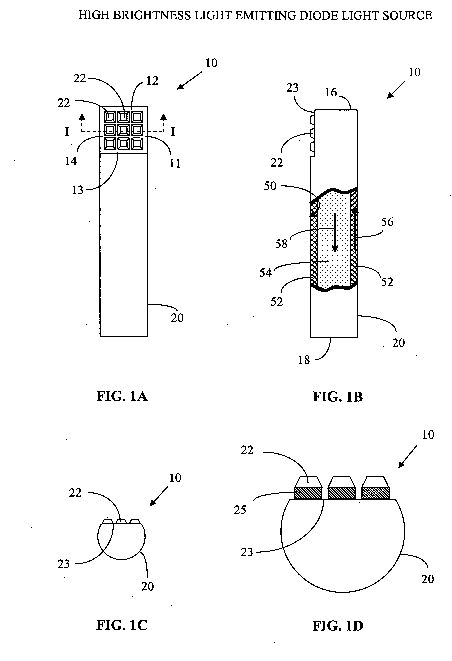 High brightness light emitting diode light source