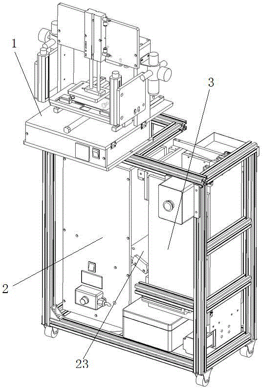 Lens press fit and vibrating falling device