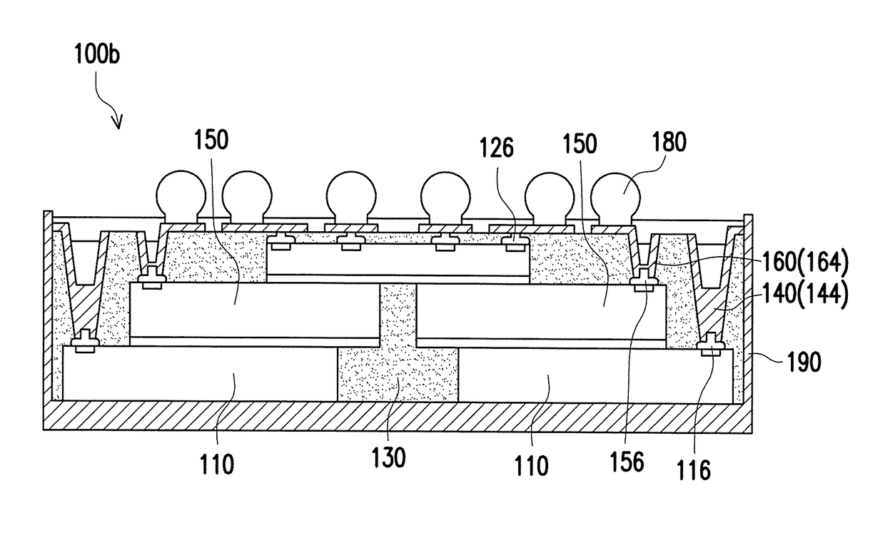 Stacked chip package structure and manufacturing method thereof