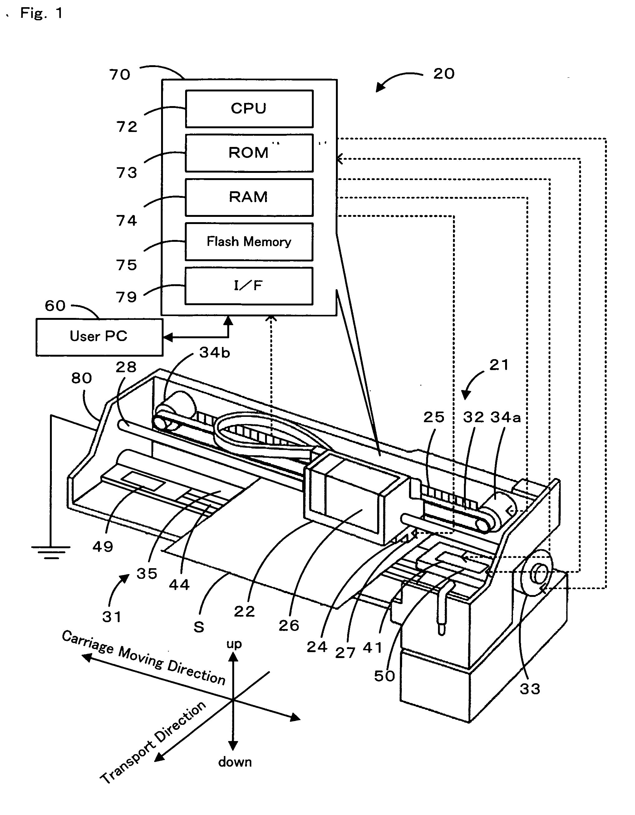 Electrode container box, printing device and nozzle inspection method