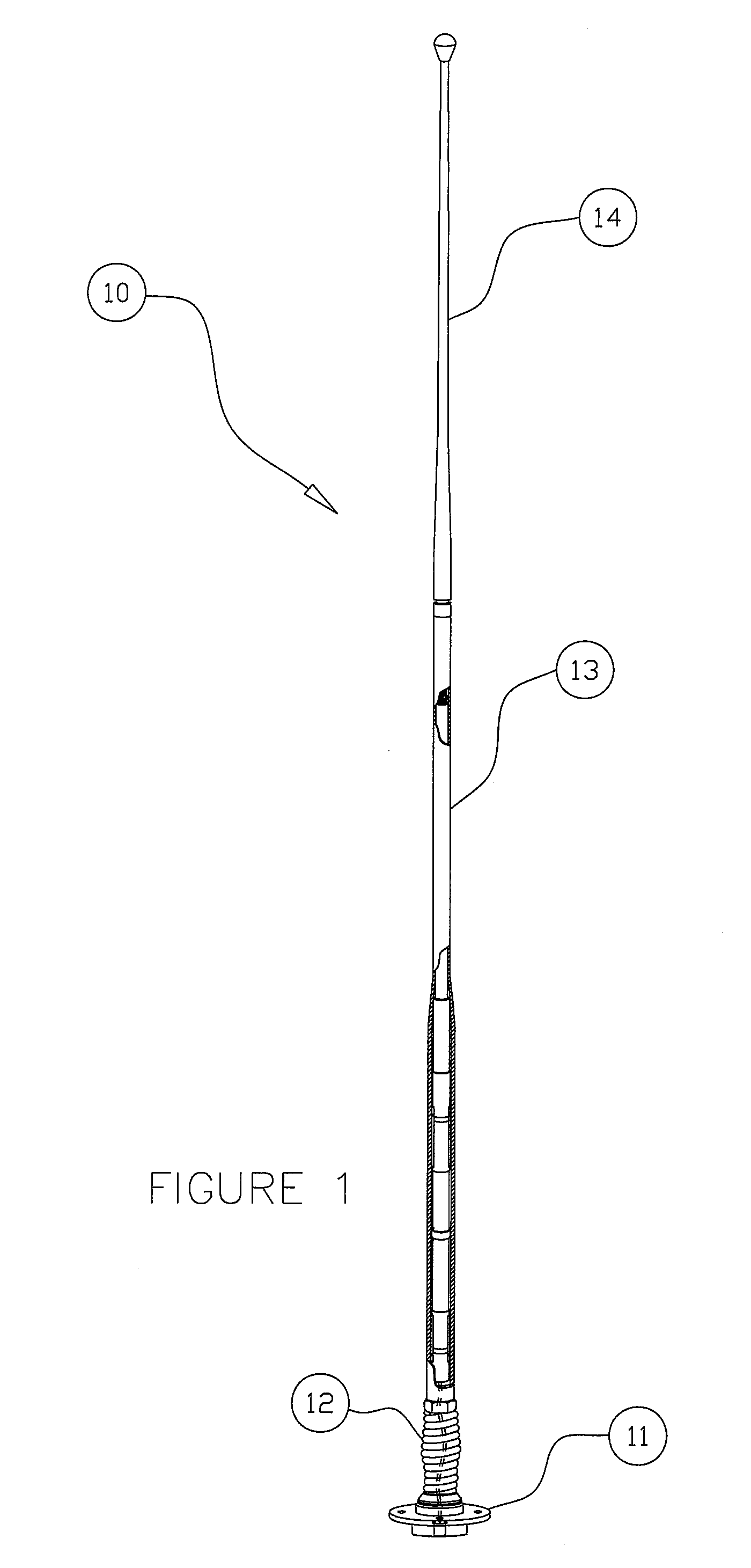 Multiple band collinear dipole antenna