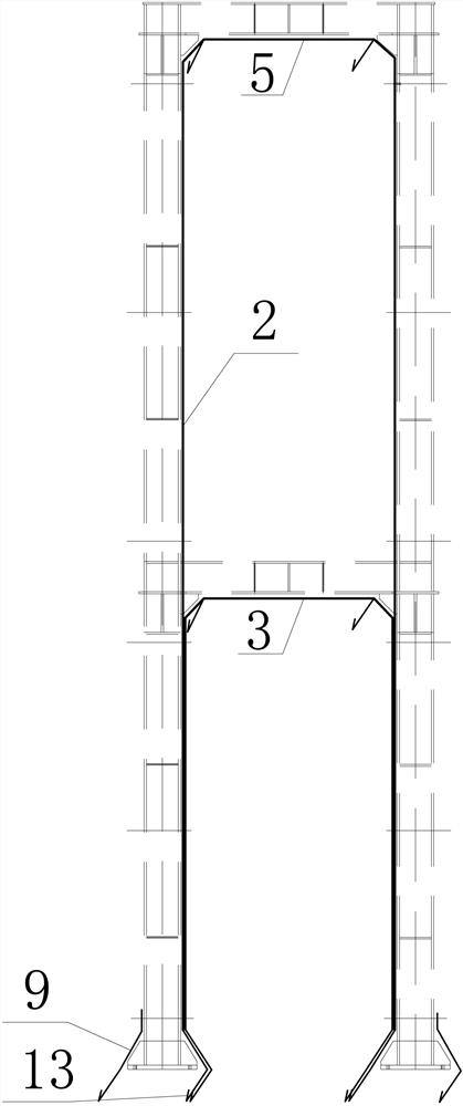 High-voltage electrical device grounding system on multi-layer steel structure platform and arrangement method