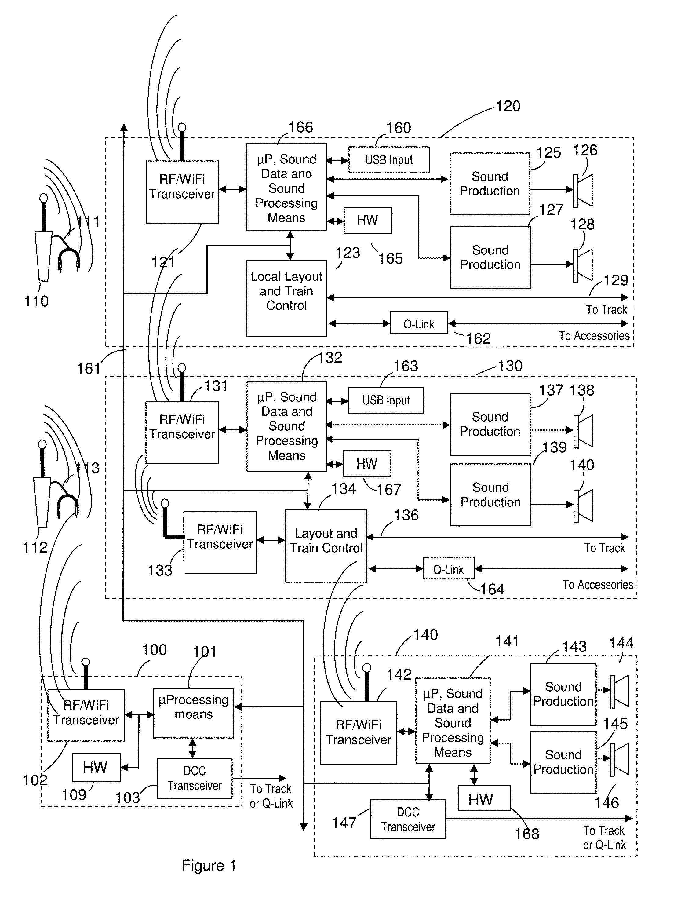 Low frequency audio sound effects in model railroading