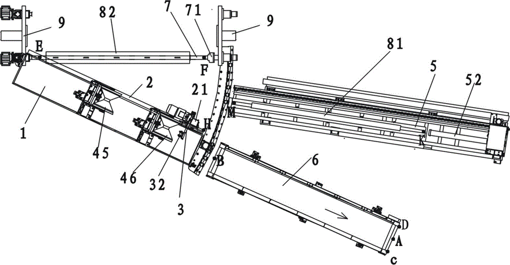 Automatic roll discharging and core feeding device and automatic roll discharging and core feeding method