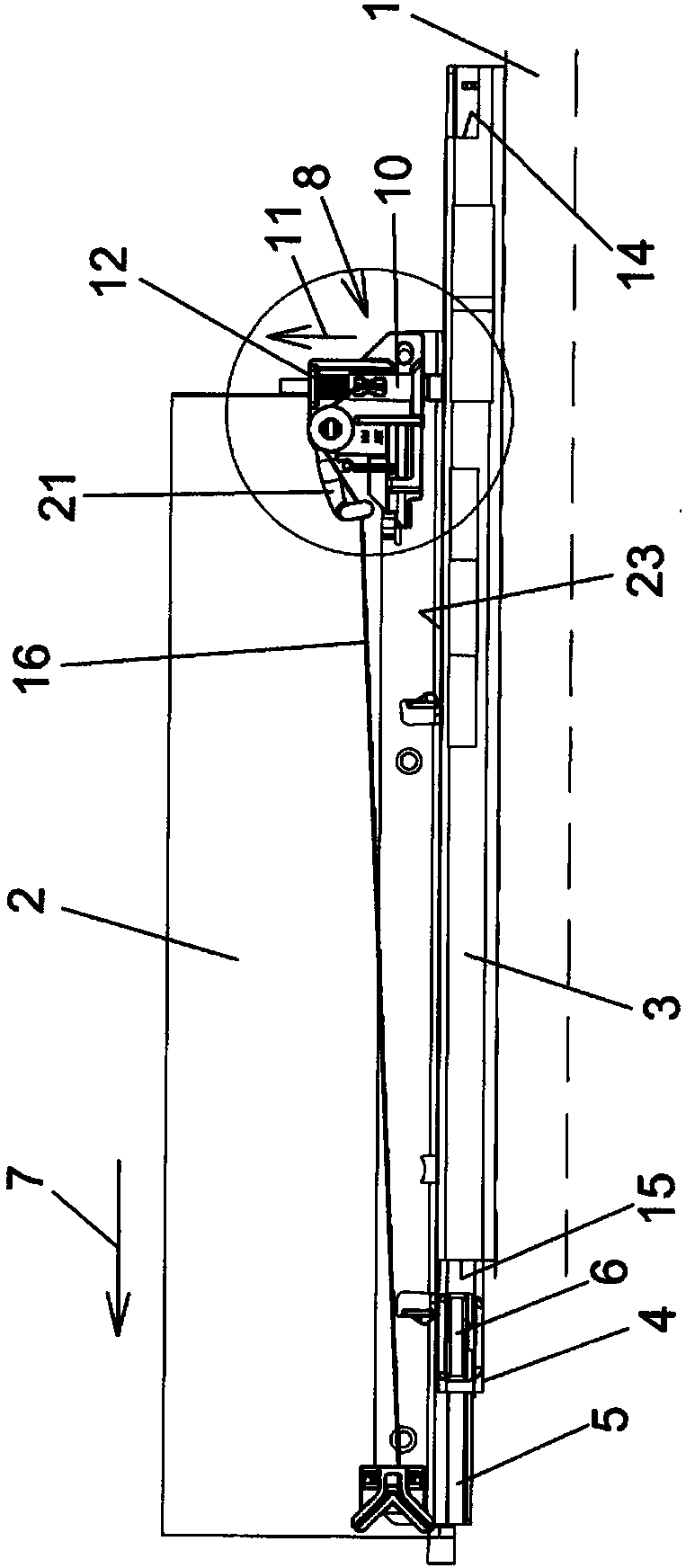 Pull-out guide for a furniture part which can be pulled out of a basic furniture structure