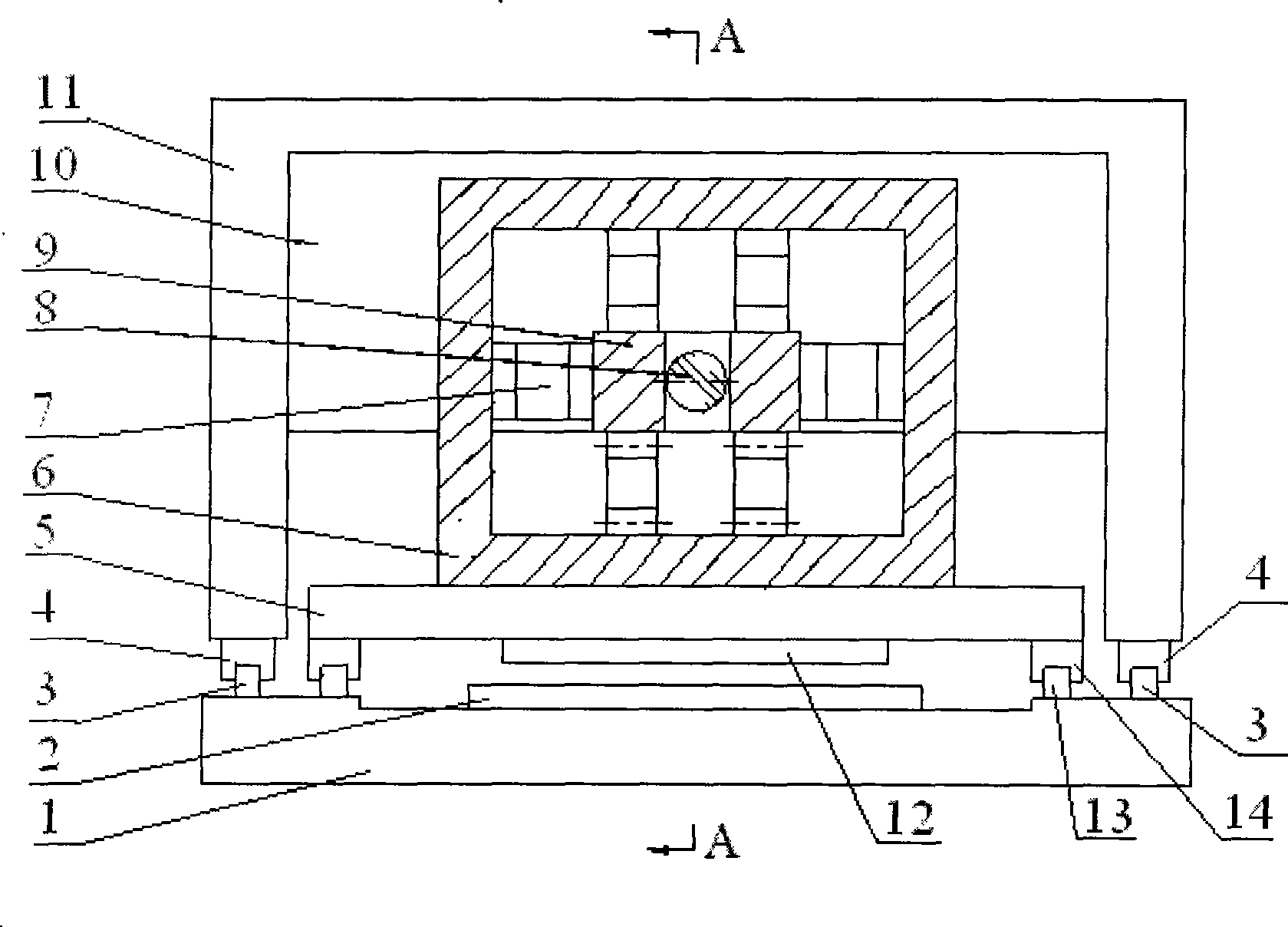 Macro/micro drive accurate feeding system with parallel series guiding rail joint portion