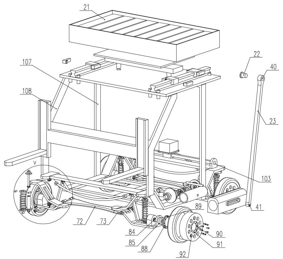 Counterbalanced forklift truck with automatic counterweight balancing function and using method thereof