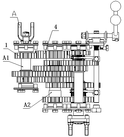 Double-shaft double-speed self-propelled agricultural machinery transmission