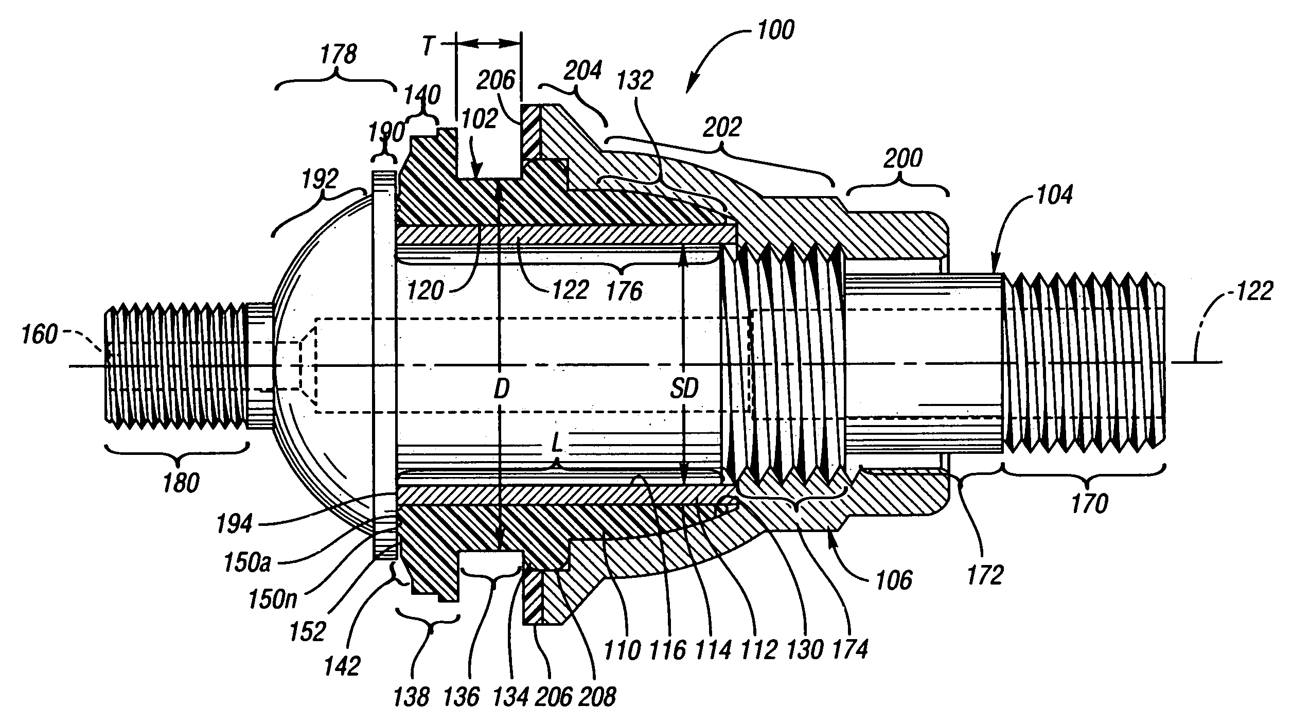 Snap-in grommet for a valve stem assembly