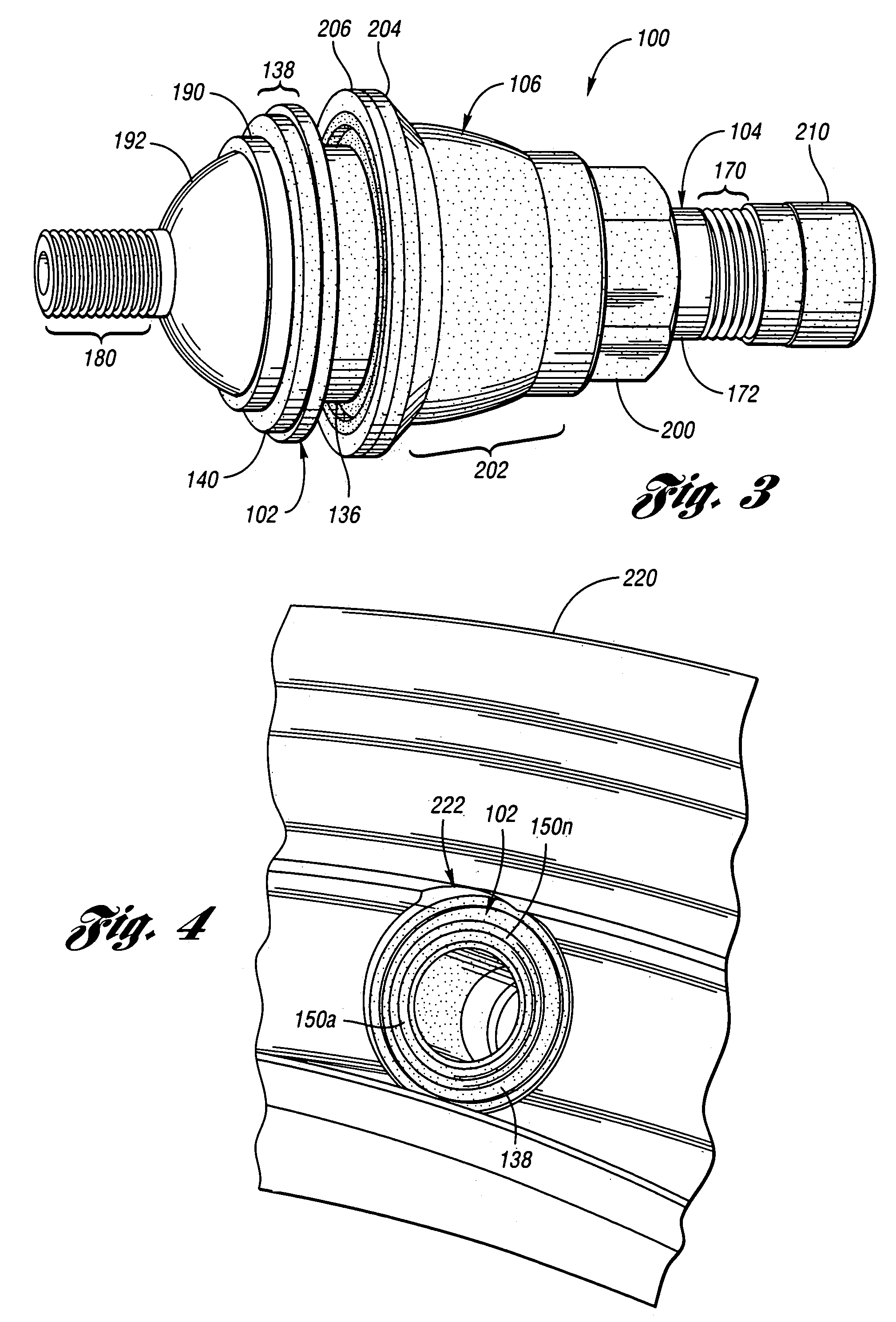 Snap-in grommet for a valve stem assembly