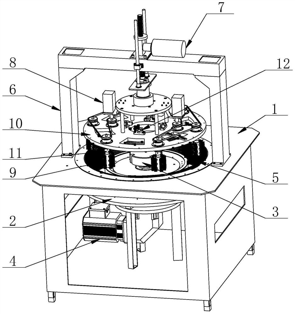 Brush auxiliary force rheological polishing device for thin-wall annular part and polishing method