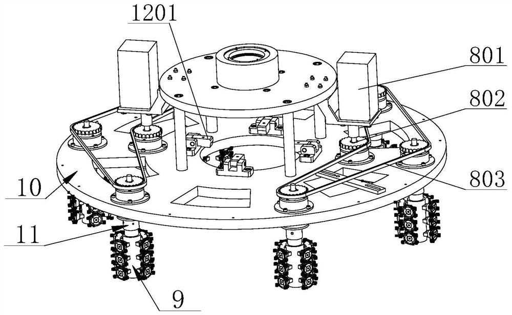 Brush auxiliary force rheological polishing device for thin-wall annular part and polishing method