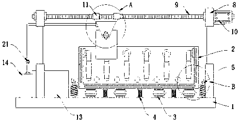 Vibration forming platform for casting mold