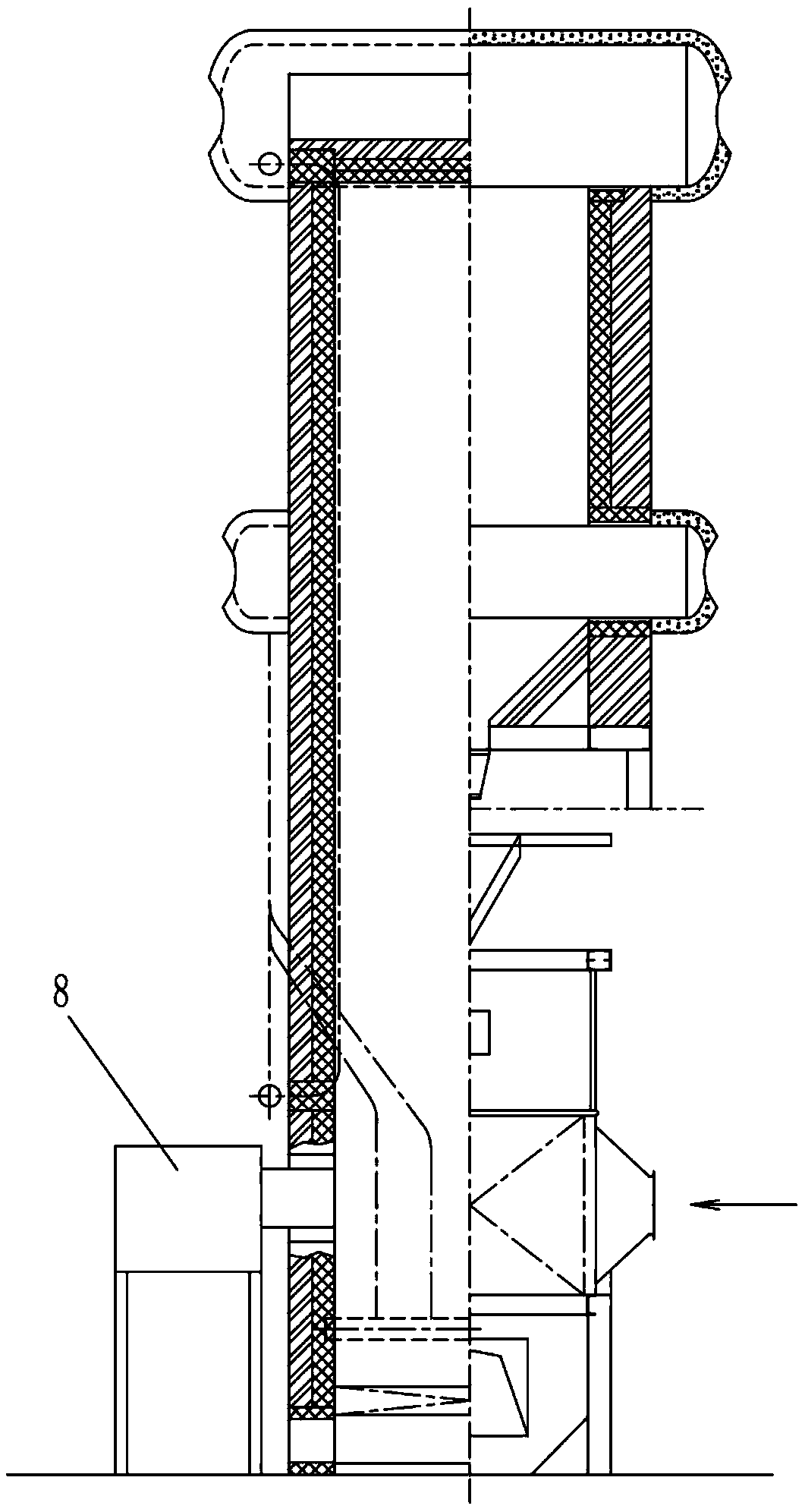 High-moisture fuel fired steam boiler