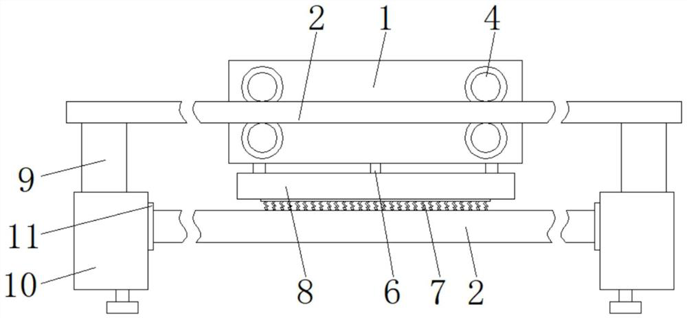 A solar photovoltaic panel with self-contained cleaning device