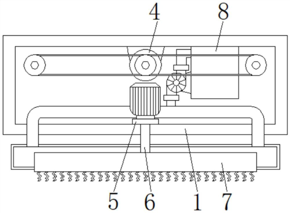 A solar photovoltaic panel with self-contained cleaning device