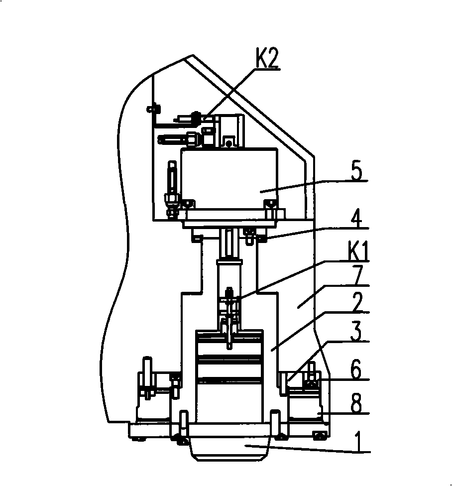 B-axis cutter holder device of a turn-milling complex machining center