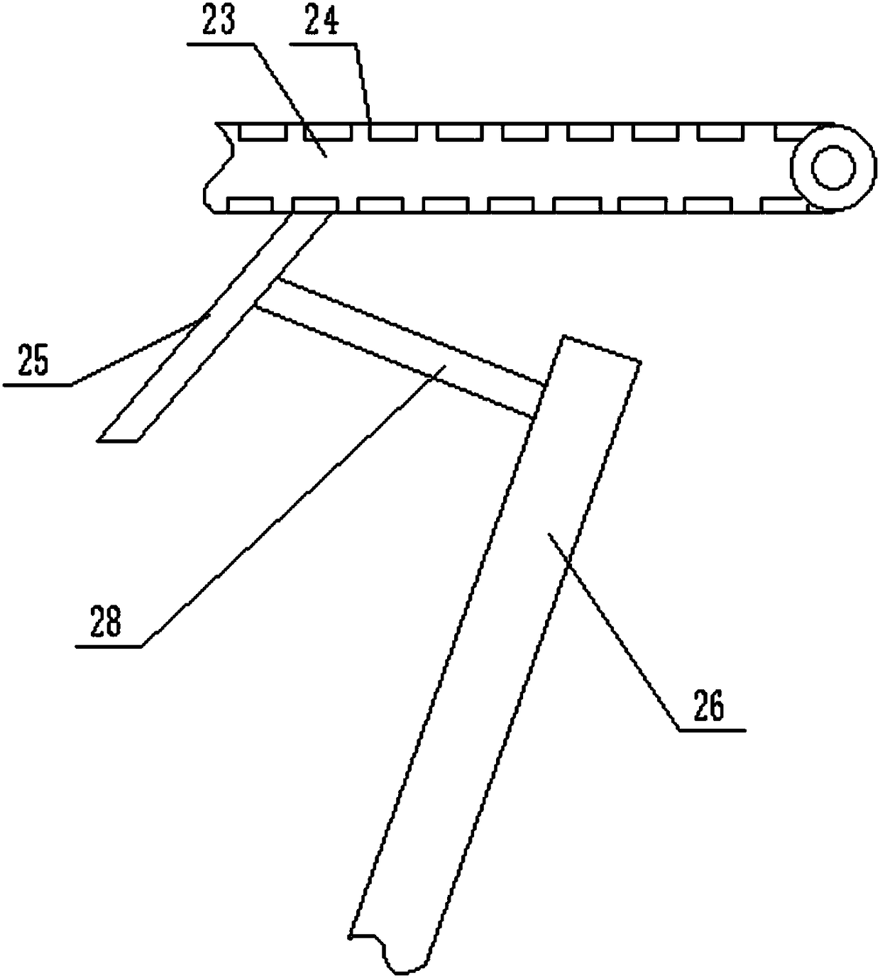 Screening and crushing device for construction waste