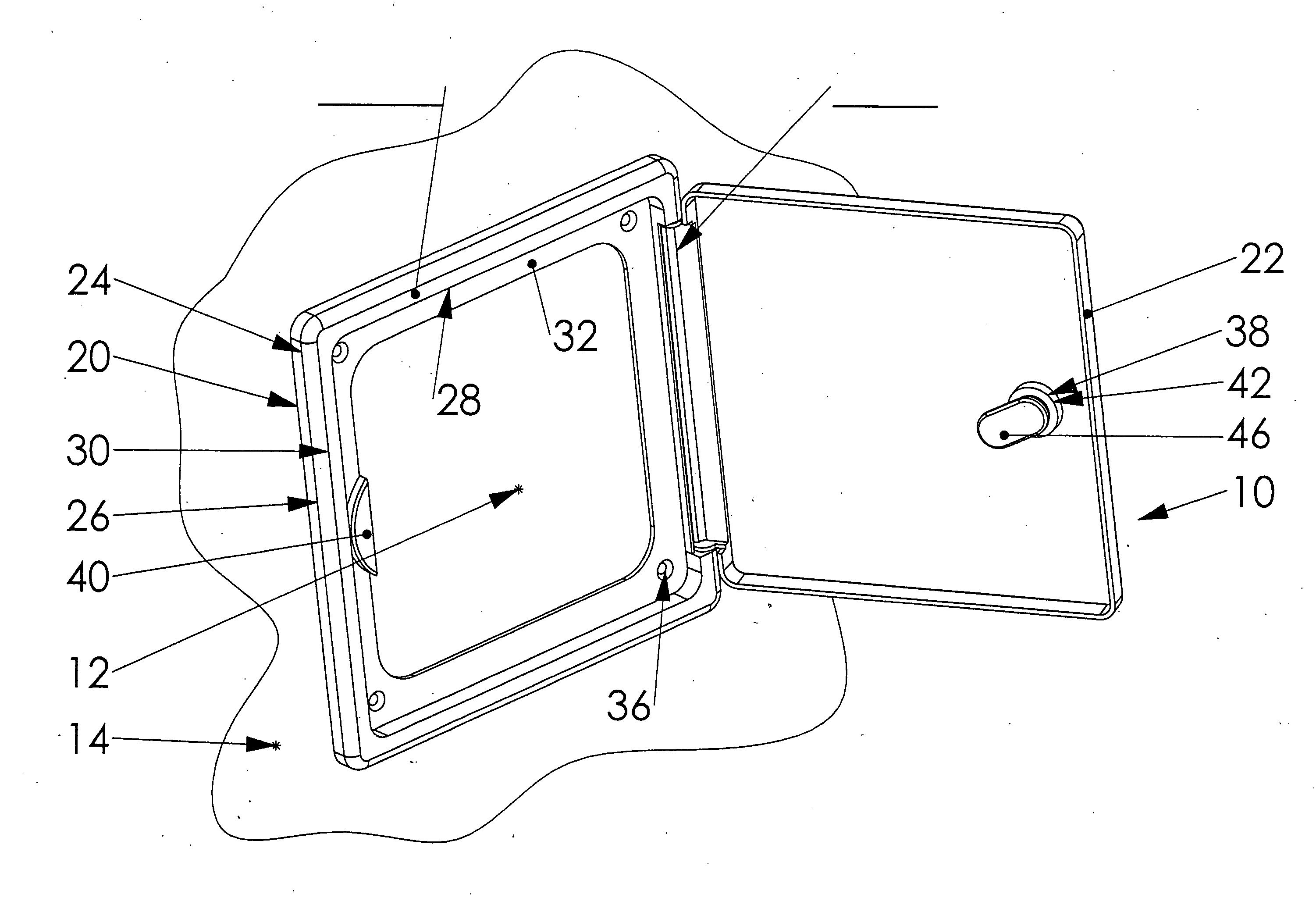 Molded plastic access door