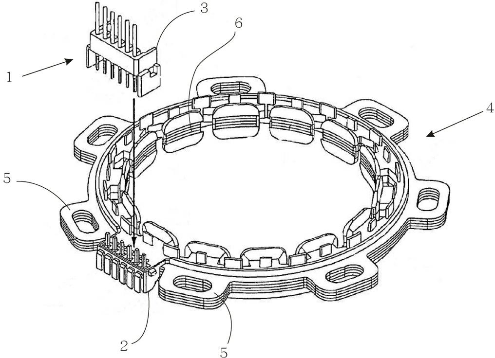 Signal line fixing structure of resolver