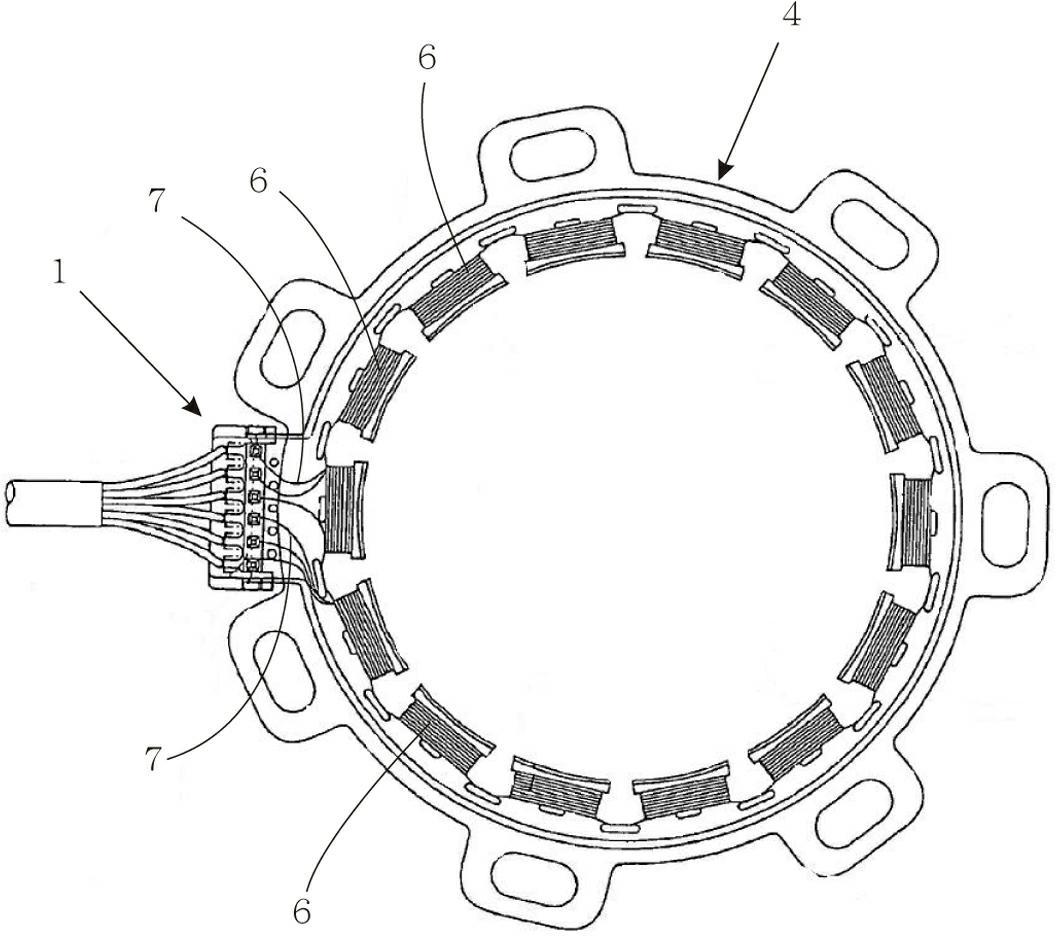 Signal line fixing structure of resolver