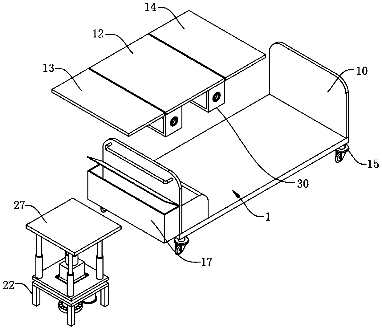 Movable psychiatric restraining reclining chair