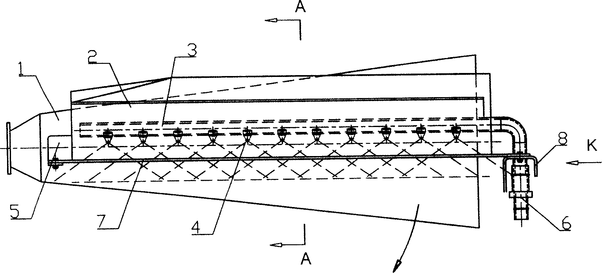 Filter cloth rinser for vacuum filter and pressure filter