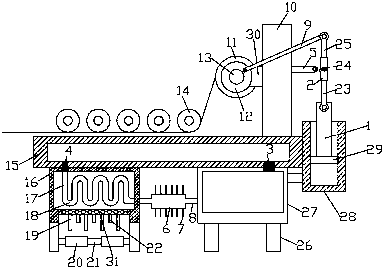 Heat-dissipating and rolling device for composite cloth material