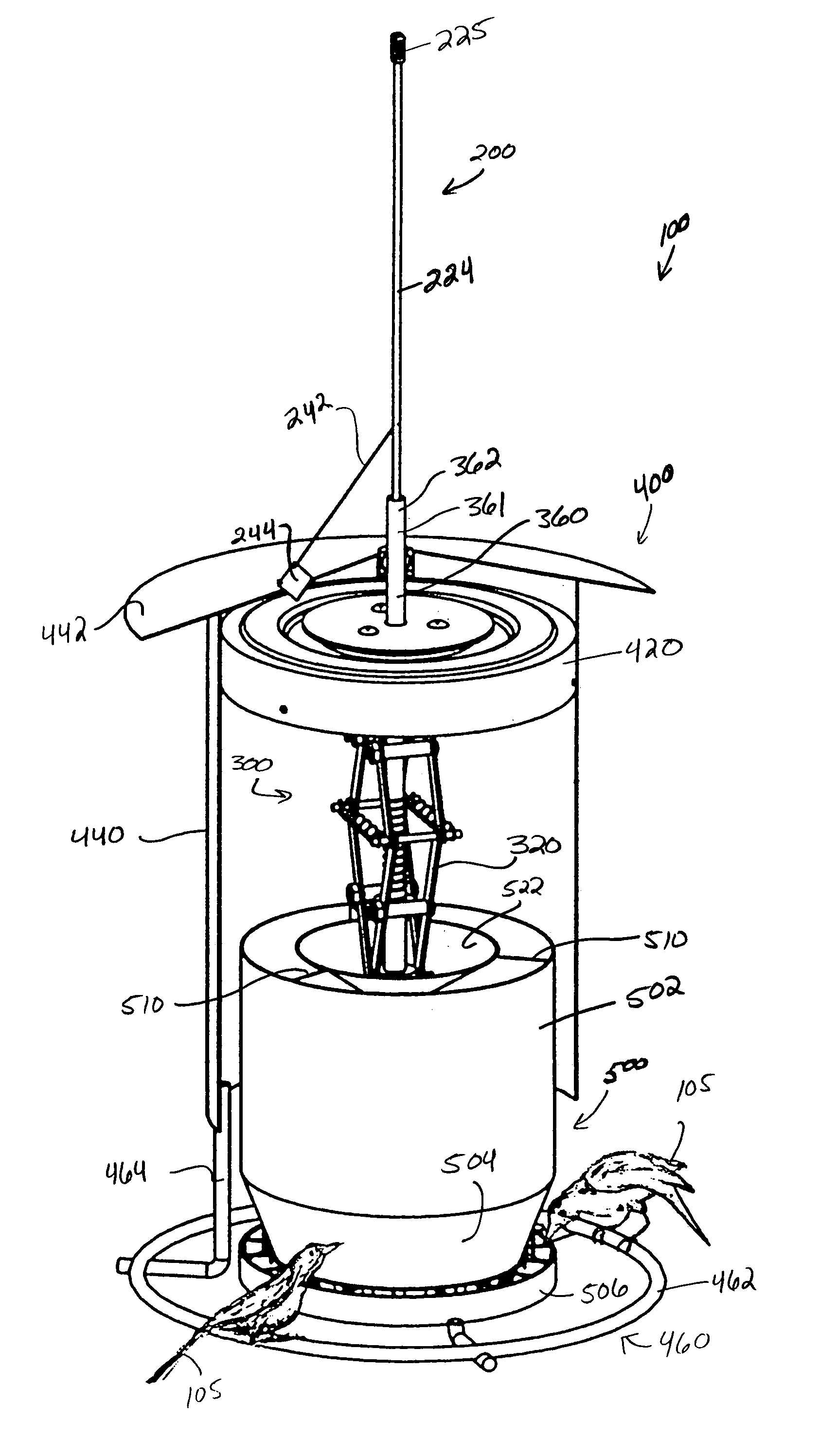 Anti-squirrel bird feeder