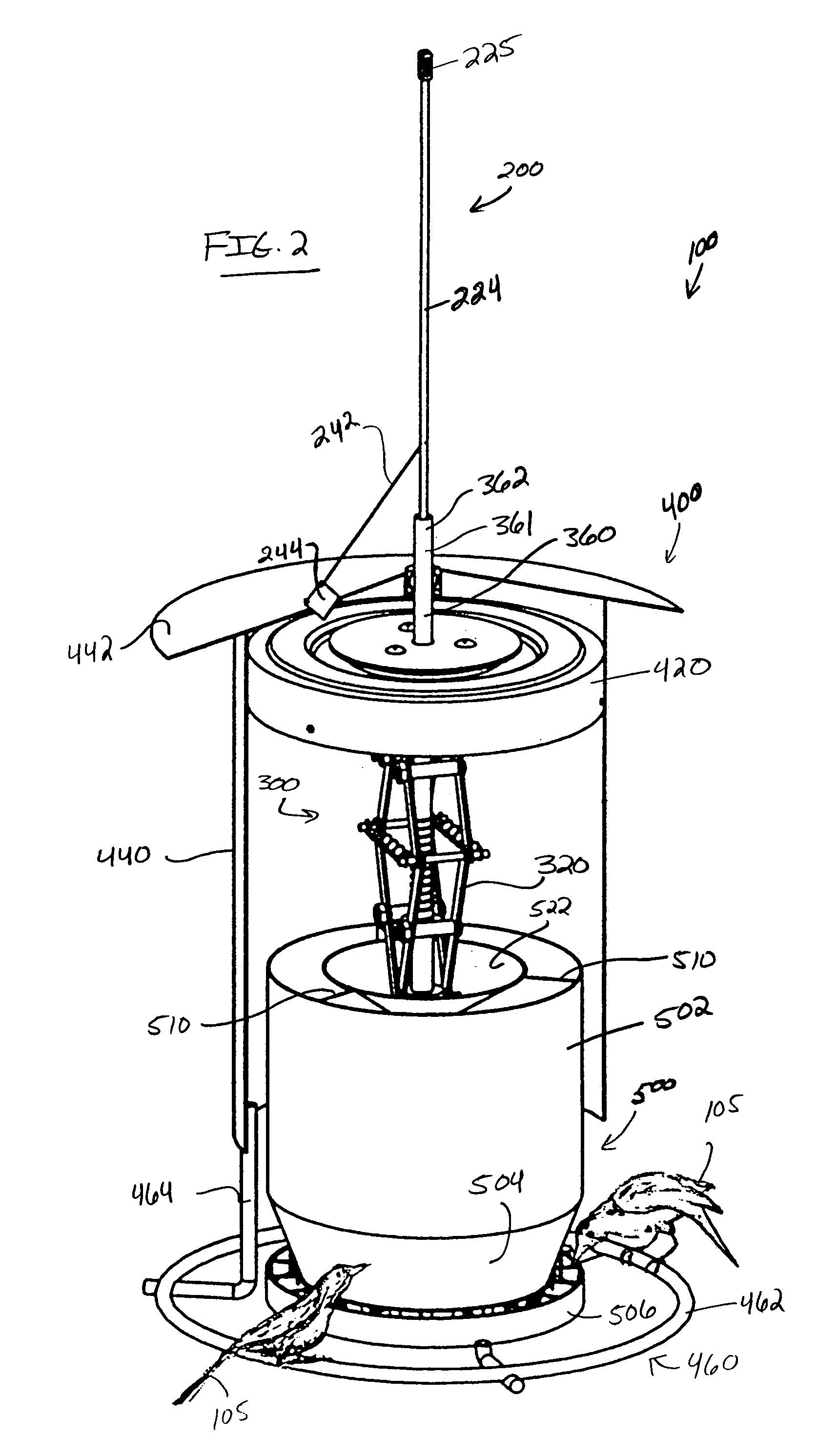 Anti-squirrel bird feeder