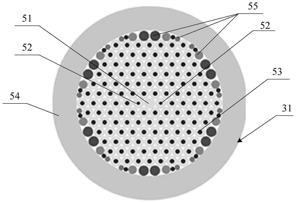 Solid-core polarization-maintaining cut-off-free single-mode microstructure optical fiber and preparation process thereof