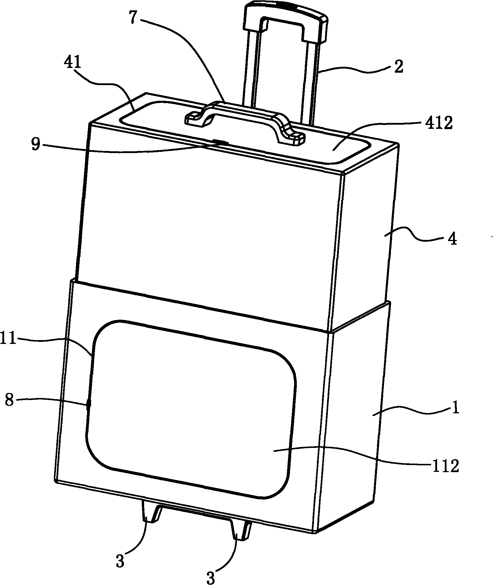 Luggage with pulling structure