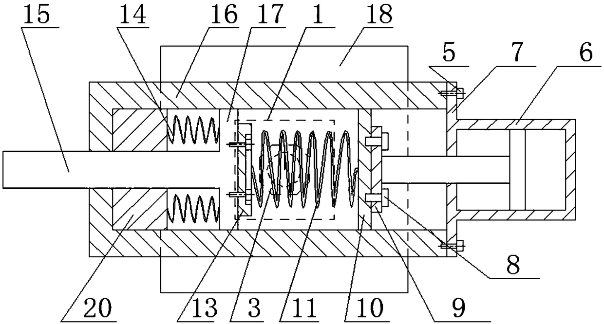 A follow-up displacement self-adjusting tool